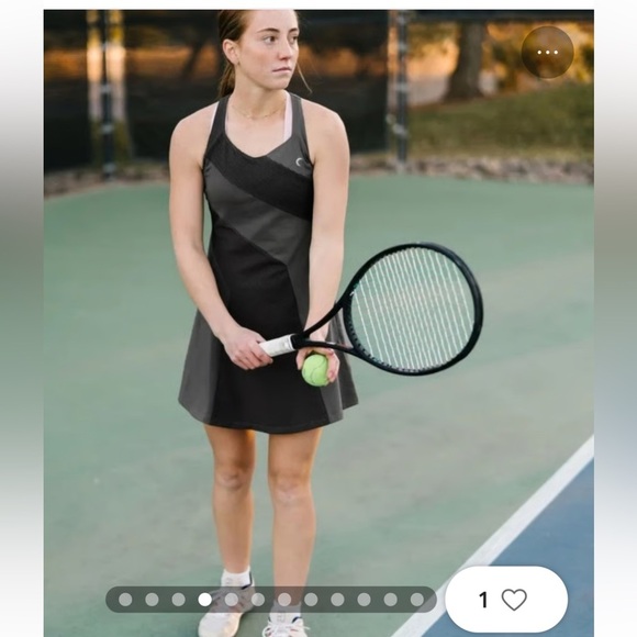 Zyia Active Gray Asym Tempo Dress Tennis Golf Beach Open Back Ribbed - Picture 4 of 10